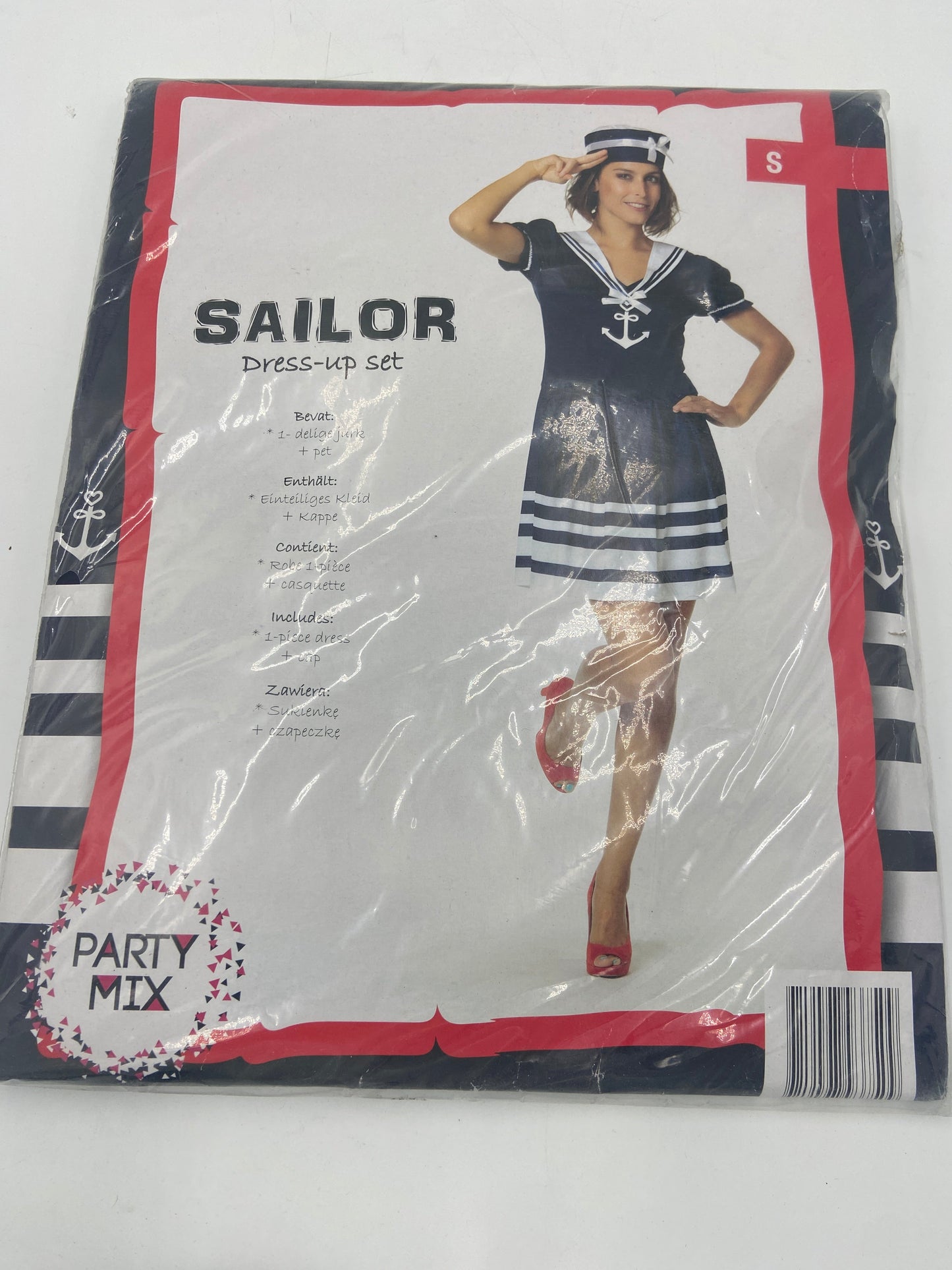 Sexy Matrozen Jurkje met Pet – Dames Sailor Verkleedkostuum – Maat S / M / L