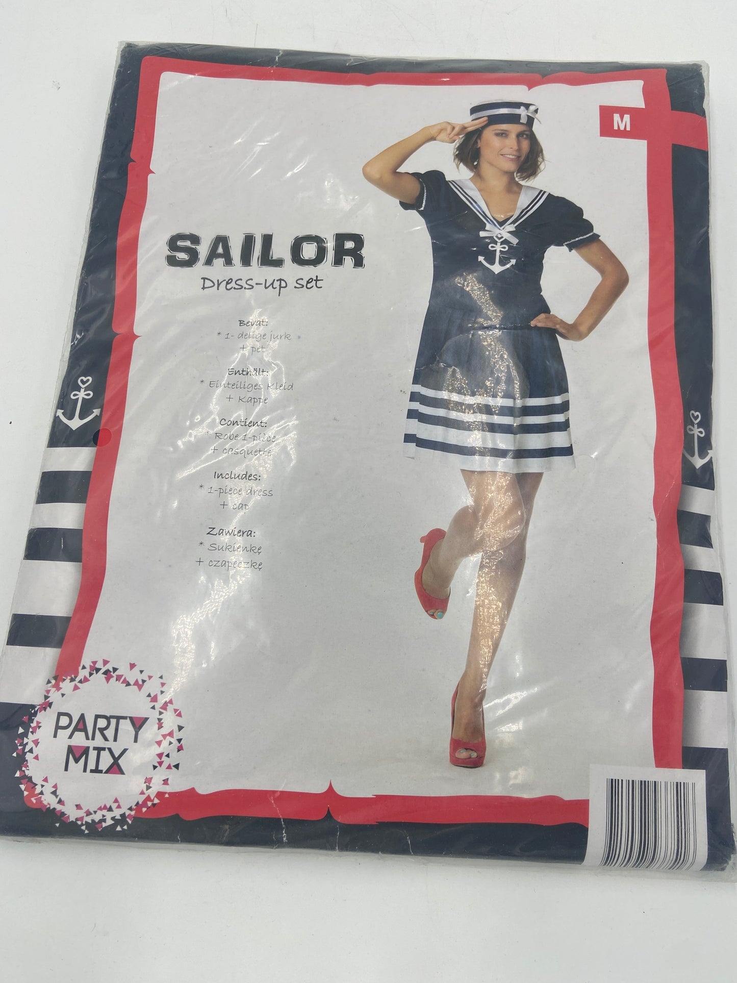 Sexy Matrozen Jurkje met Pet – Dames Sailor Verkleedkostuum – Maat S / M / L