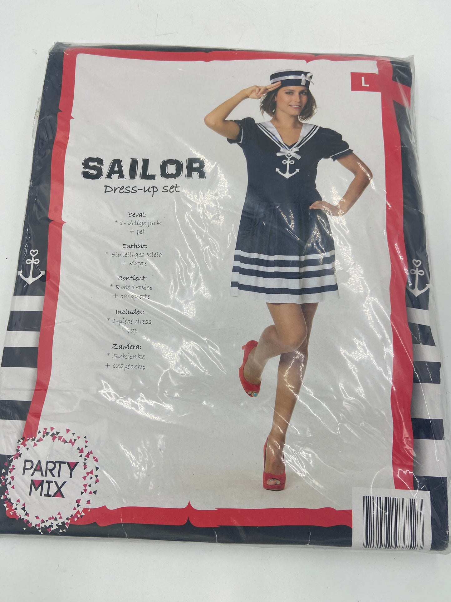 Sexy Matrozen Jurkje met Pet – Dames Sailor Verkleedkostuum – Maat S / M / L