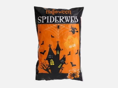 Halloween Spinnenweb met 6 Spinnen