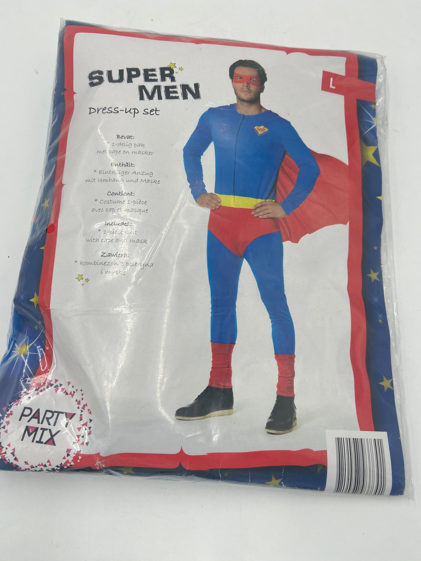 Superhelden Kostuum voor Mannen – Inclusief Cape en Masker – Maat M / L / XL