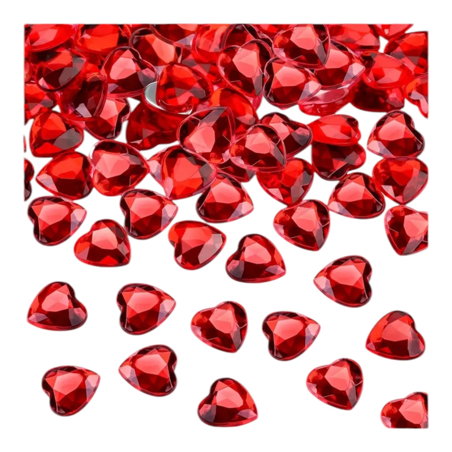 Mini Decoratie Hartjes – 20 Stuks Rood & Roze Acryl