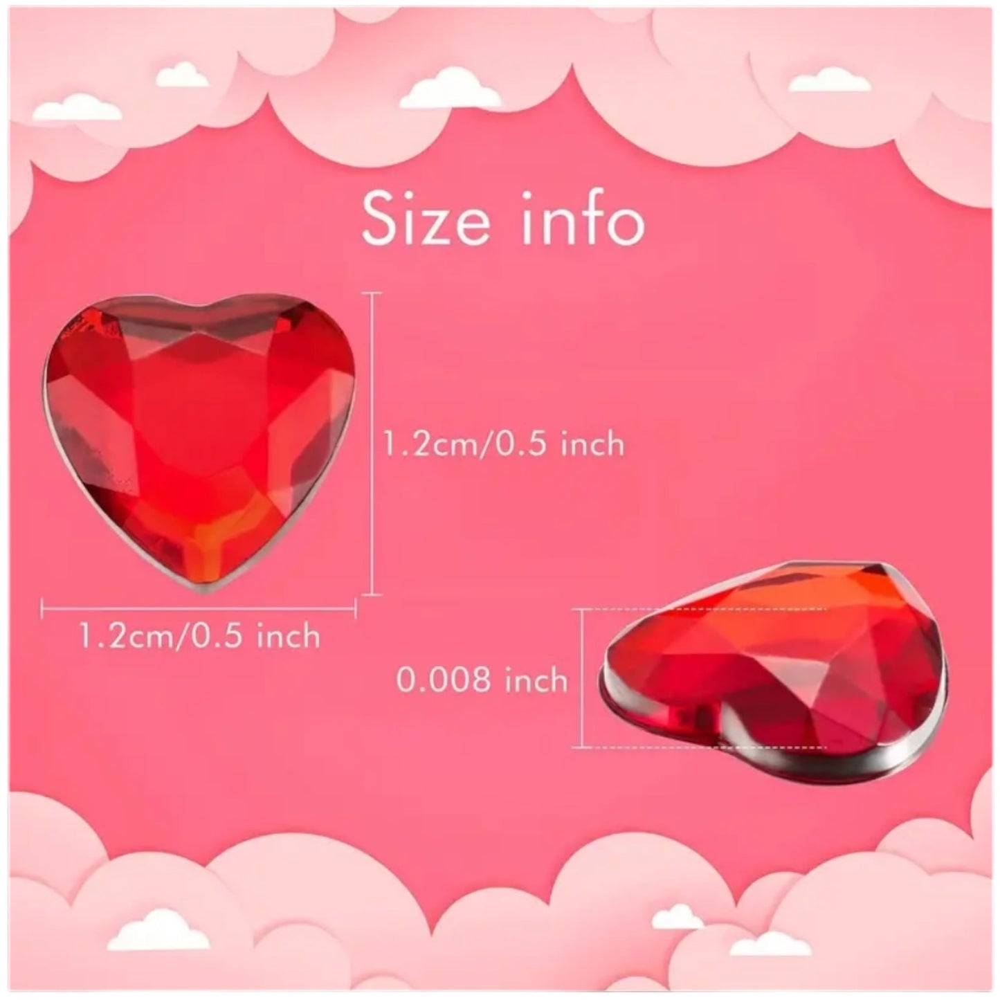Mini Decoratie Hartjes – 20 Stuks Rood & Roze Acryl