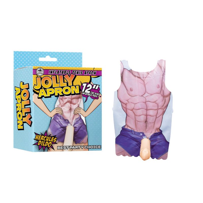 Opblaasbaar Penis Schort - 12 Inch - Grappig Feestaccessoire