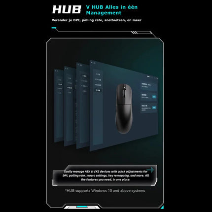 VXE R1 Pro Max – Ultralichte Draadloze Gaming Muis met 4000Hz & PAW3395 Sensor