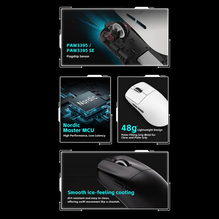 VXE R1 Pro Max – Ultralichte Draadloze Gaming Muis met 4000Hz & PAW3395 Sensor