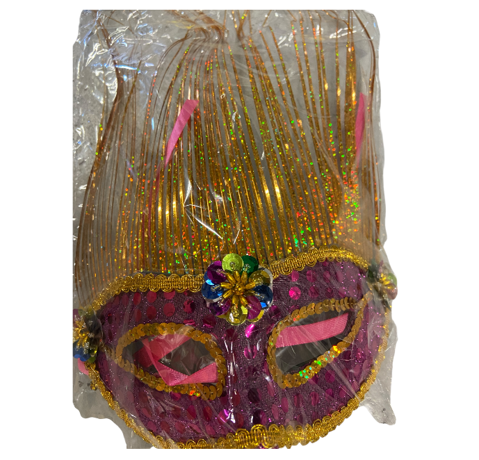 Trendy Deals Online - 21752 - Venetian Mask Huge Size 36 Cm Height X 20 Cm - Purple/ Gold