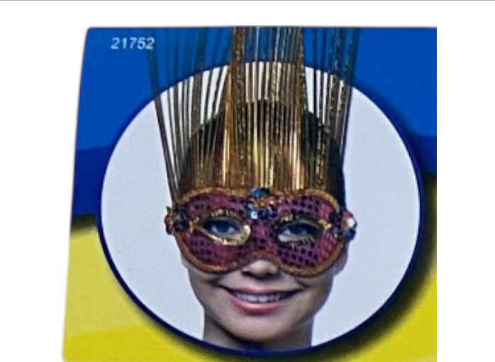 Trendy Deals Online - 21752 - Venetian Mask Huge Size 36 Cm Height X 20 Cm - Purple/ Gold