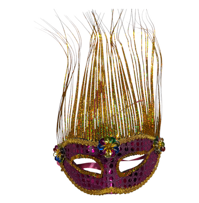 Venetiaans Masker Paars en Goud - 36 x 20 cm