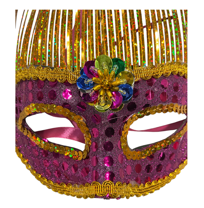 Trendy Deals Online - 21752 - Venetian Mask Huge Size 36 Cm Height X 20 Cm - Purple/ Gold