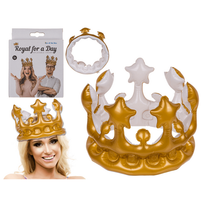 Opblaasbare Kroon – Feestaccessoire voor Koningen en Koninginnen
