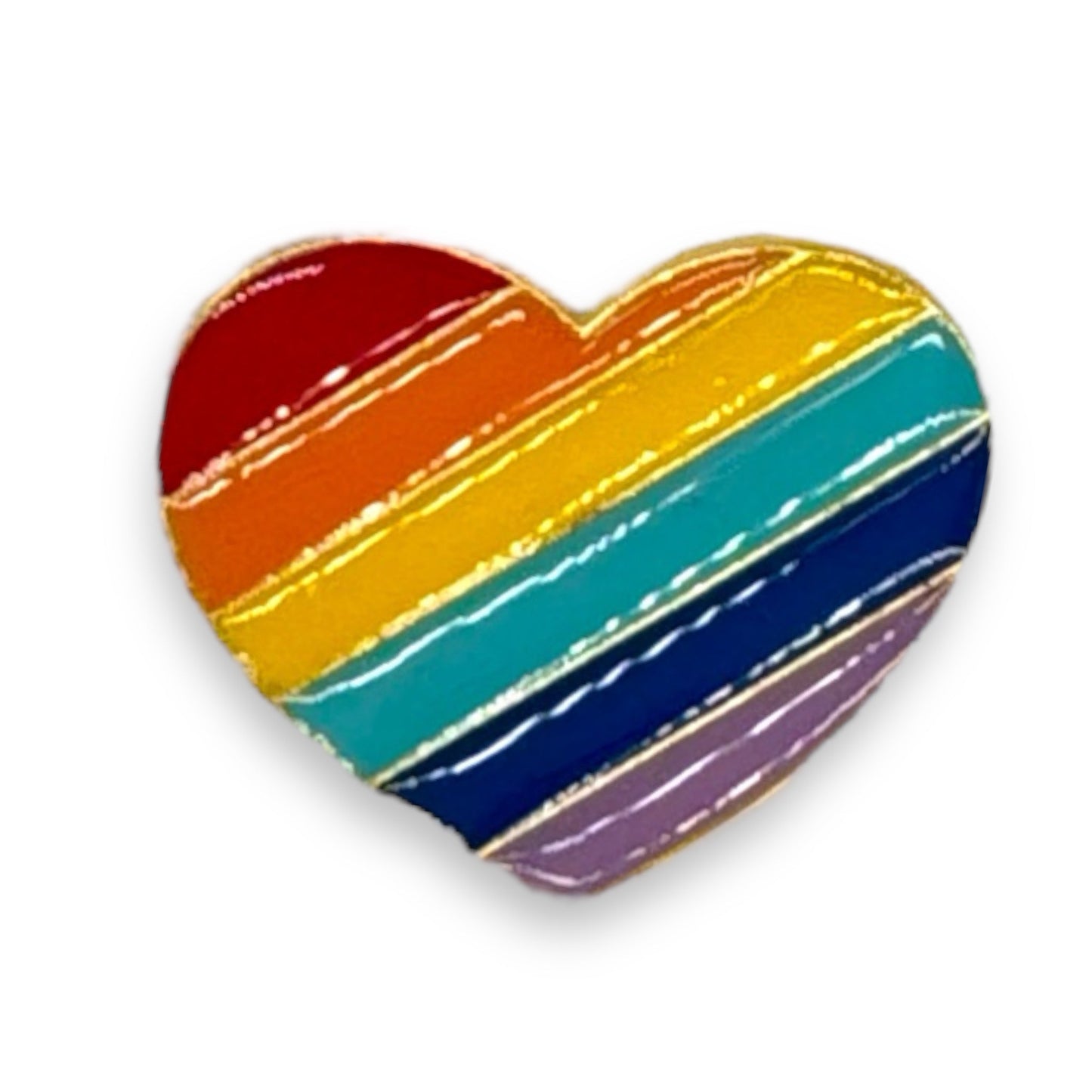 Hartvormige Regenboog Pin – LGBTQ+ Pride Speldje