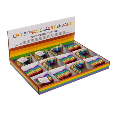 Kerstornament Regenboog & Pride Vlag – Glazen Hangers