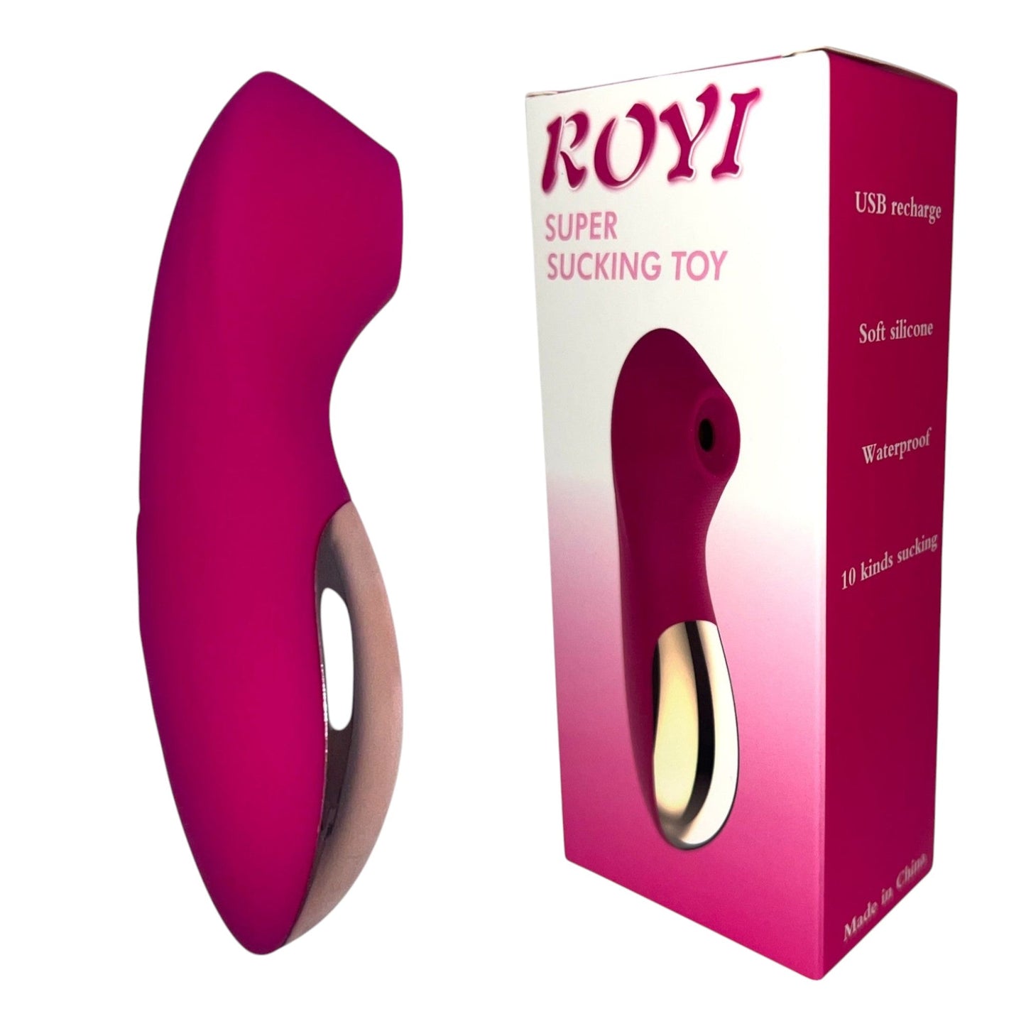 Super Sucking Toy – 10 Standen – Oplaadbaar – Waterproof – Zwart / Roze
