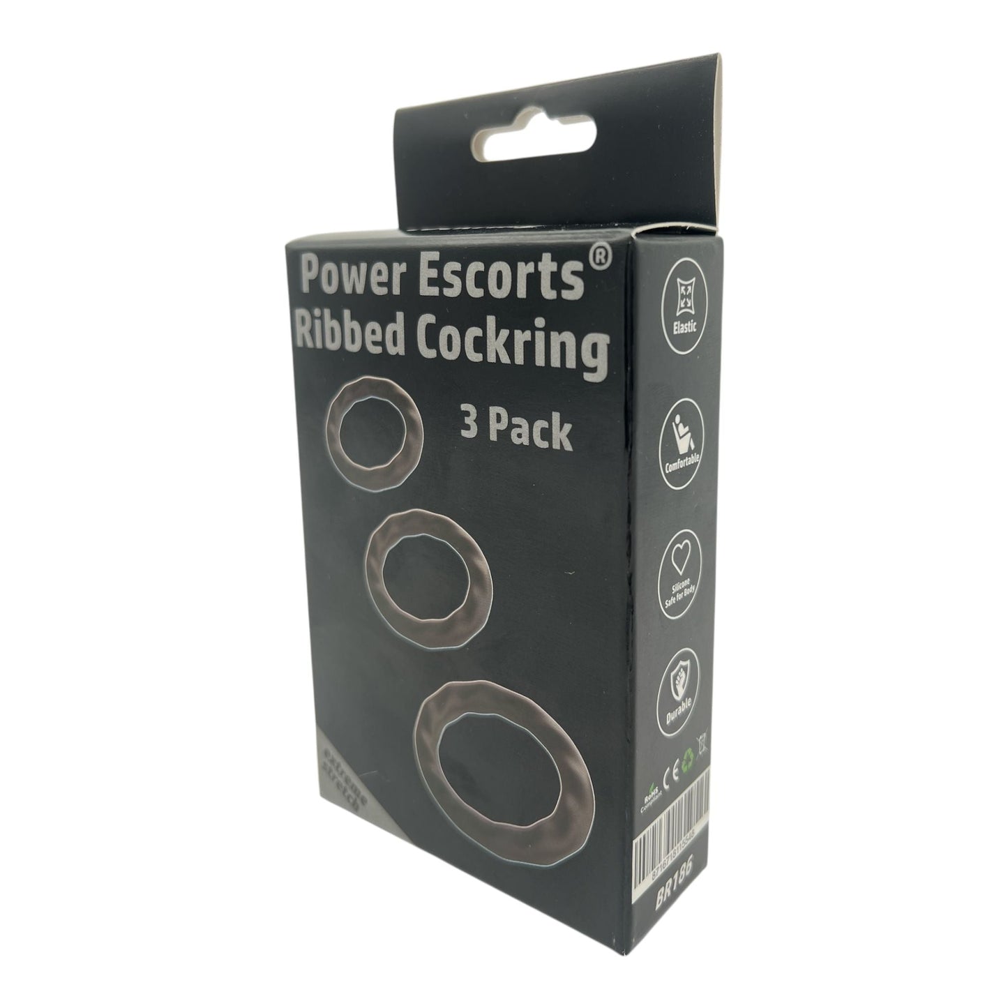Ribbed Cockring 3-Pack – Elastisch & Stimulatieverhogend