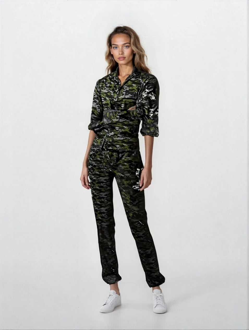 Soldaat Kostuum – Camouflage Verkleedpak Maat M, L, XL – Inclusief Hoofdband