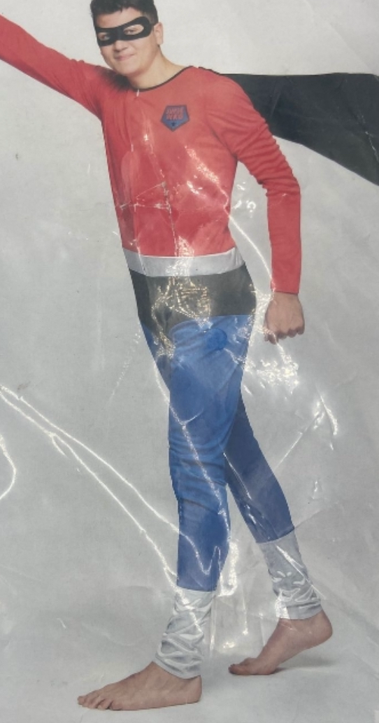 Superhelden Kostuum Heren – Super Hero Pak met Cape en Masker – Maat M / L / XL