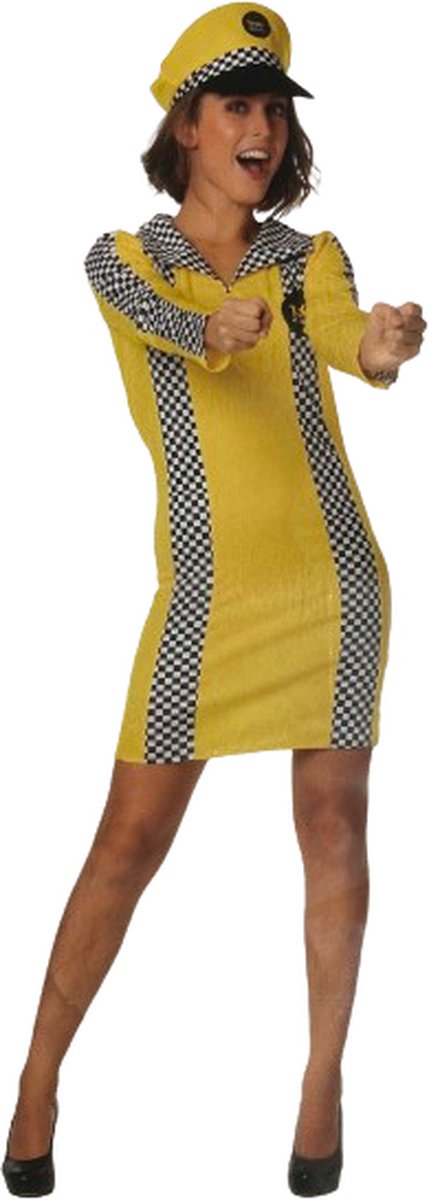 Taxi Chauffeur Verkleedkostuum Dames – Inclusief Jurk & Pet – Maat S M L