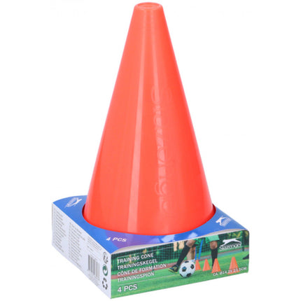 Voetbal Pionnen 4 Stuks Orange 13,8 x 13,8 x 22,5 cm