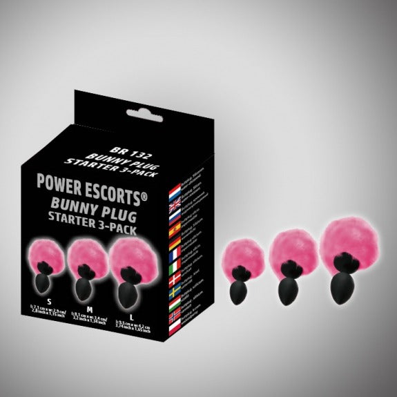 Analplug-Set mit Hasenkopf - S, M und L - 3 Stück