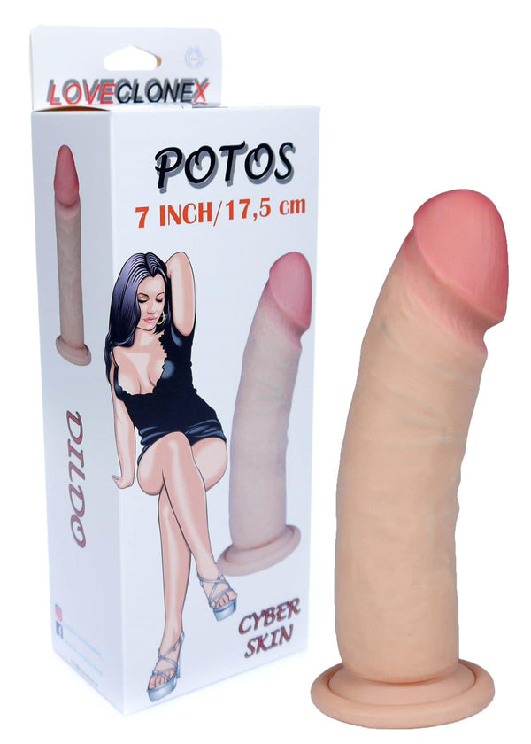 Potos Realistische Dildo 21 cm met Zuignap - Huidskleur