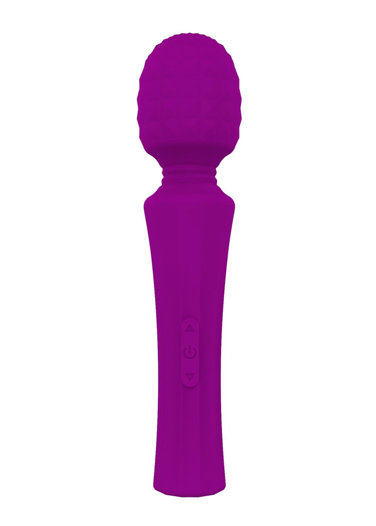 Bossoftoys - 22-00030 - Power wand Massager - Rechargeable - Silicone - 10 Function - Purple - Color Box