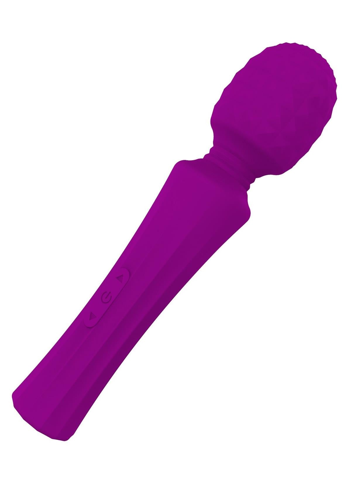 Bossoftoys - 22-00030 - Power wand Massager - Rechargeable - Silicone - 10 Function - Purple - Color Box
