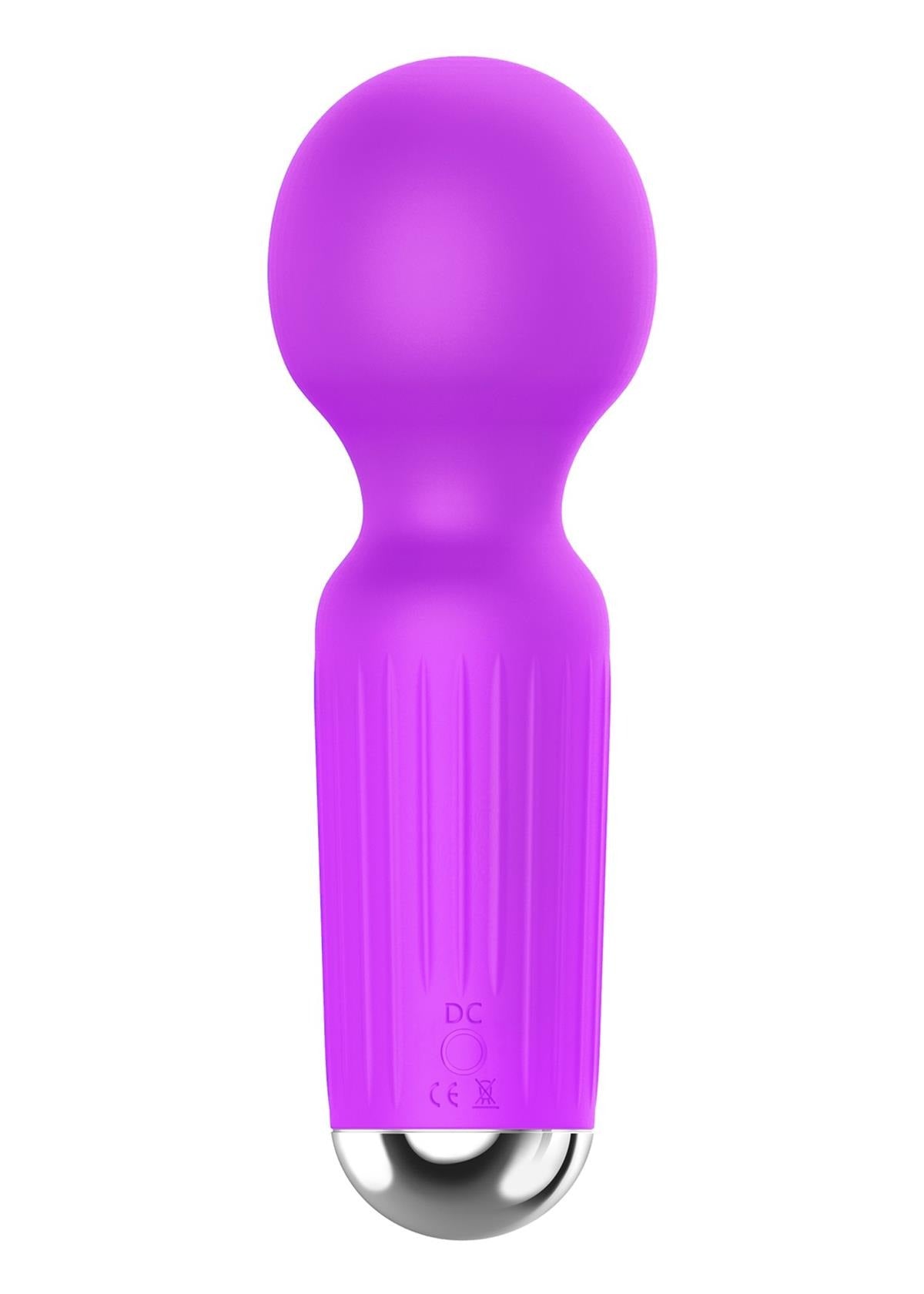 Bossoftoys - 22-00040 - Mini Massager vibrator - 20 Functions - Silicone - 11 cm - dia 3.7 cm - Rechargeable - attractive Color windowbox - Purple