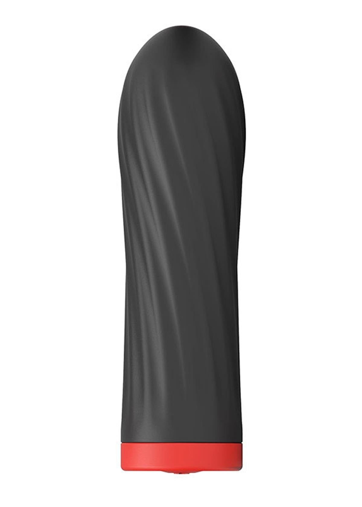 Bossoftoys - 22-00044 - Silicone touch vibrator - 10 Functions - Silicone - 8.5 cm - dia 2.5 cm - Rechargeable - attractive Color windowbox - Black