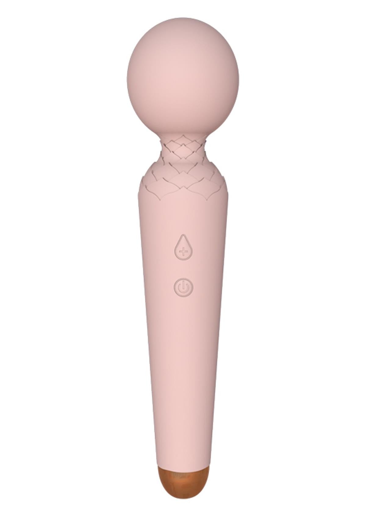 Bossoftoys - 22-00052 - Power wand Massager vibrator - 10 Functions - Silicone - 19.5 cm - dia 4 cm - Rechargeable - attractive Color windowbox - Flesh
