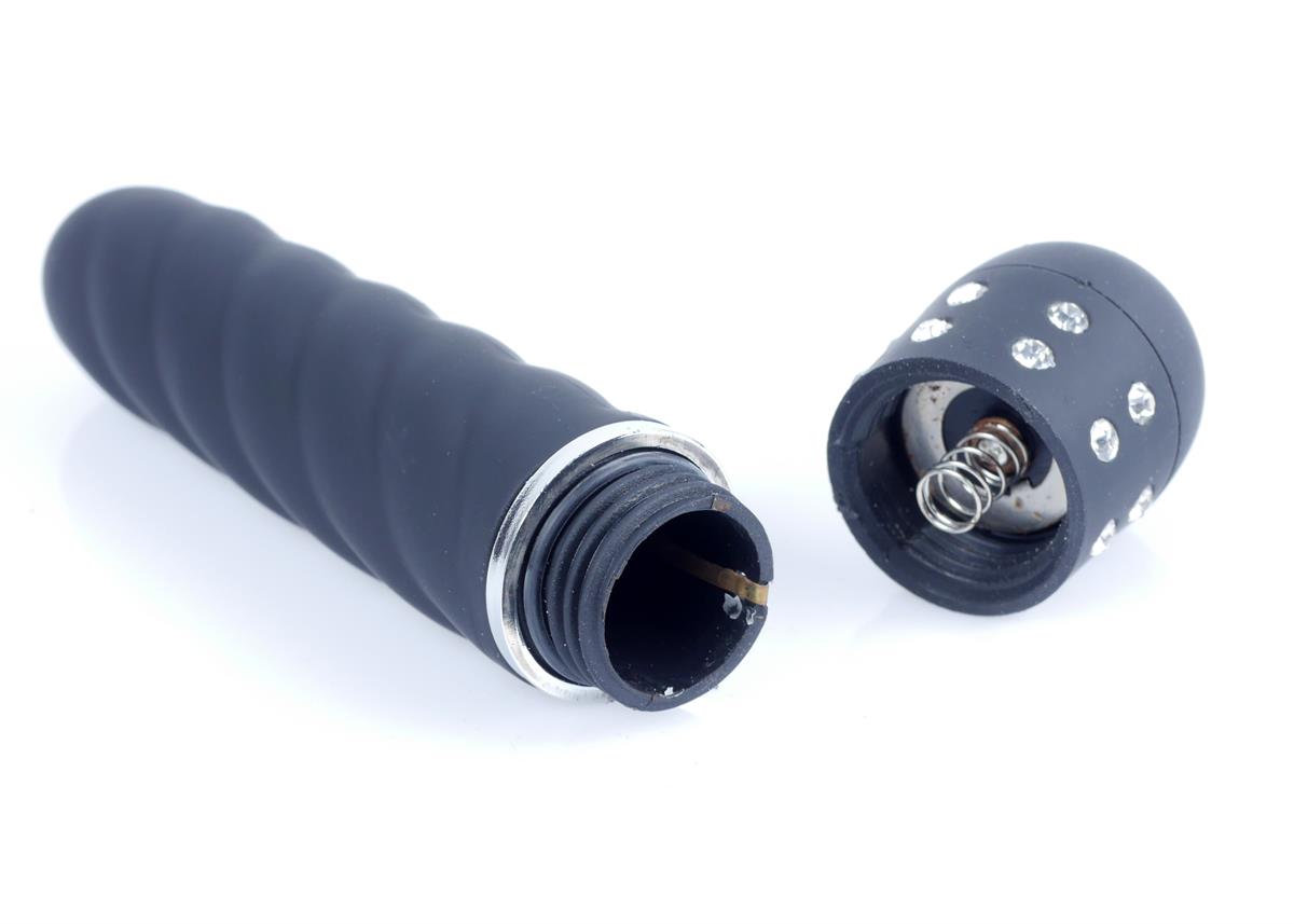 Bossoftoys - 26-00115 - Diamond stones Mini Vibrator - 11,5 cm - luxury Giftbox - G spot vibrator - Black