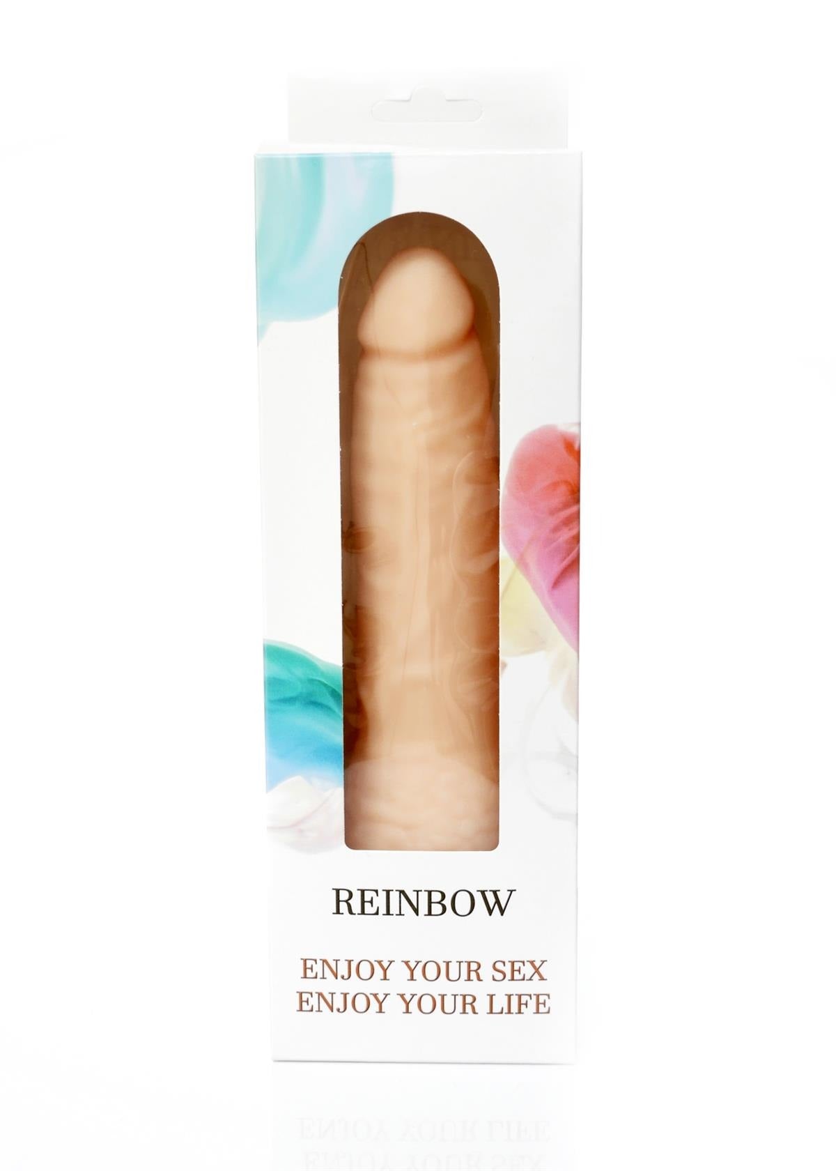 Bossoftoys - Rainbow 12 Function Realistic vibrator - Cyber leather - Extra ordinary Flexible Material - Flesh - 18.5 cm - 44-00004