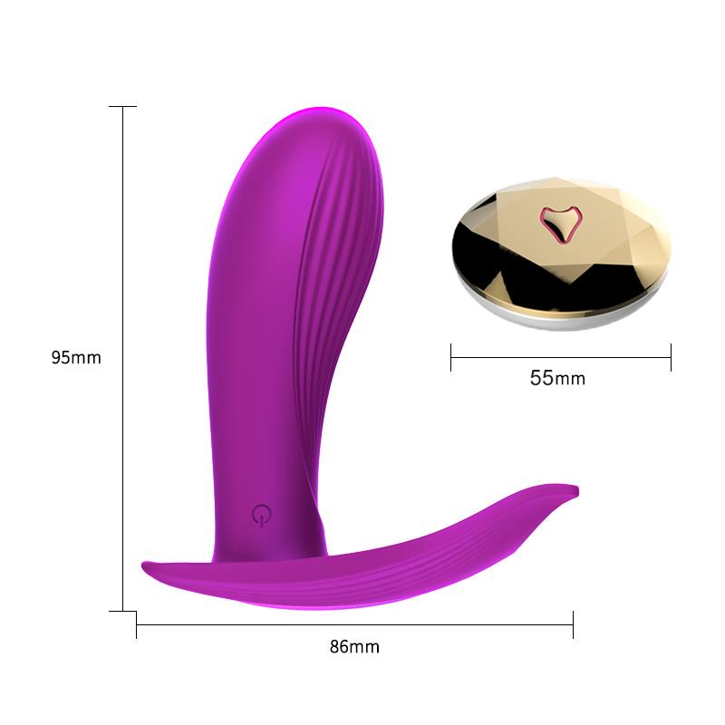 Remote Control Panty Vibrator - Heat Function - Voice Control - 10 Functions - Rechargeable - 9 cm x 9 cm - Luxury Gift Box - Purple