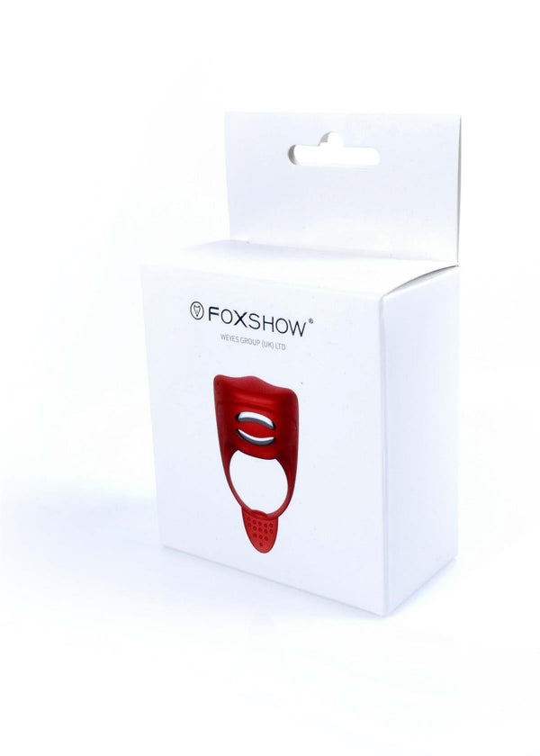 Vibrierender Cockring mit Elektrostimulation - Silikonring - Rot - USB - 7 Funktionen - Luxuriöse Geschenkbox