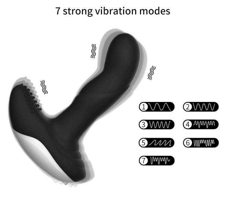 Boss of Toys - Vibrator - Silicone Massager - USB - 7 Functions - Pulsator - Heating - Black - 63-00040