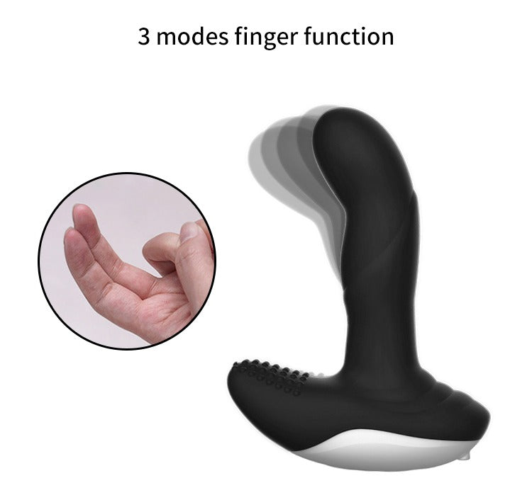 Boss of Toys - Vibrator - Silicone Massager - USB - 7 Functions - Pulsator - Heating - Black - 63-00040