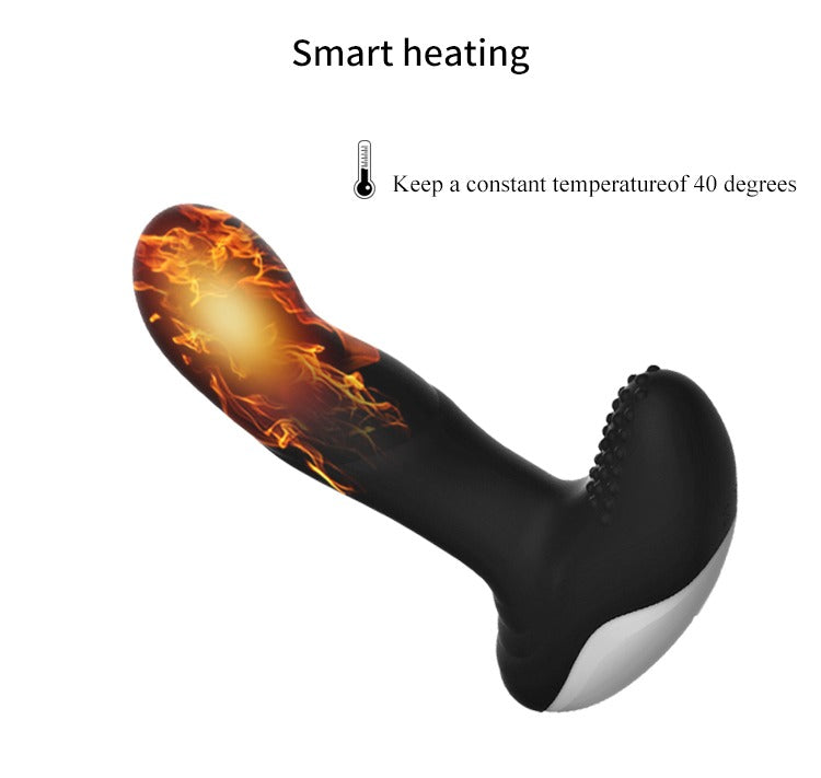 Boss of Toys - Vibrator - Silicone Massager - USB - 7 Functions - Pulsator - Heating - Black - 63-00040
