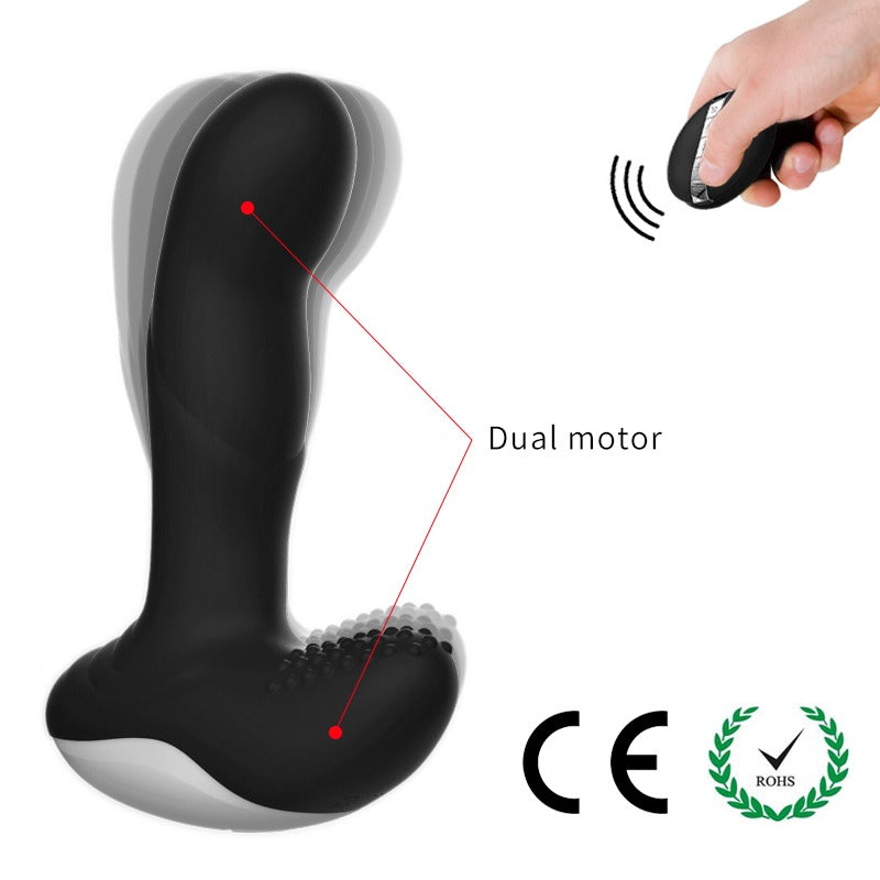 Boss of Toys - Vibrator - Silicone Massager - USB - 7 Functions - Pulsator - Heating - Black - 63-00040