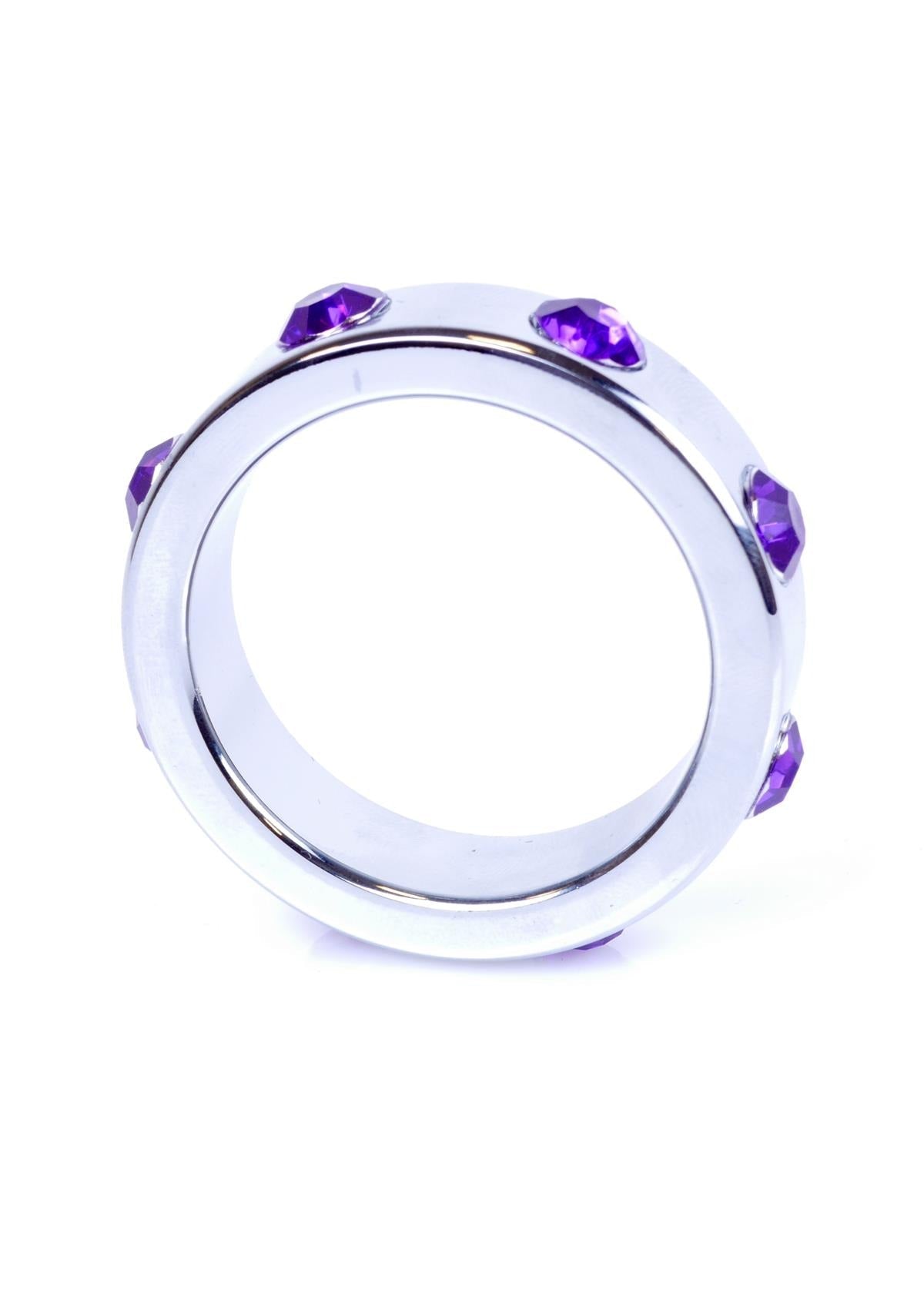 Bossoftoys - 64-00006 - Metal - Cockring - Diamonds - Purple - Large