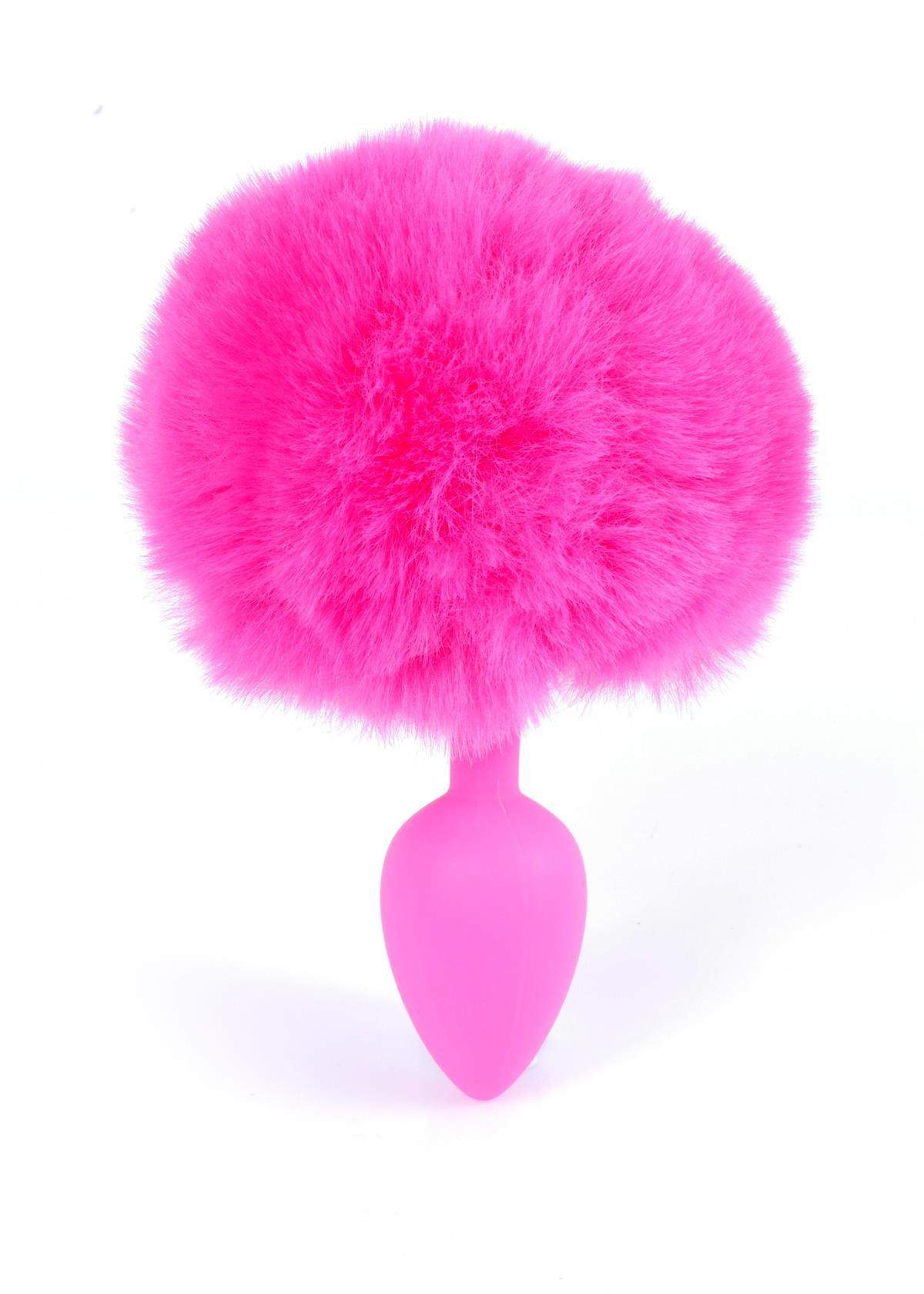 Bossoftoys - 64-00099 - Pink Silicone Anal Plug with bunny tail Pink - length 6.5 cm - dia 2.7 cm - color window box