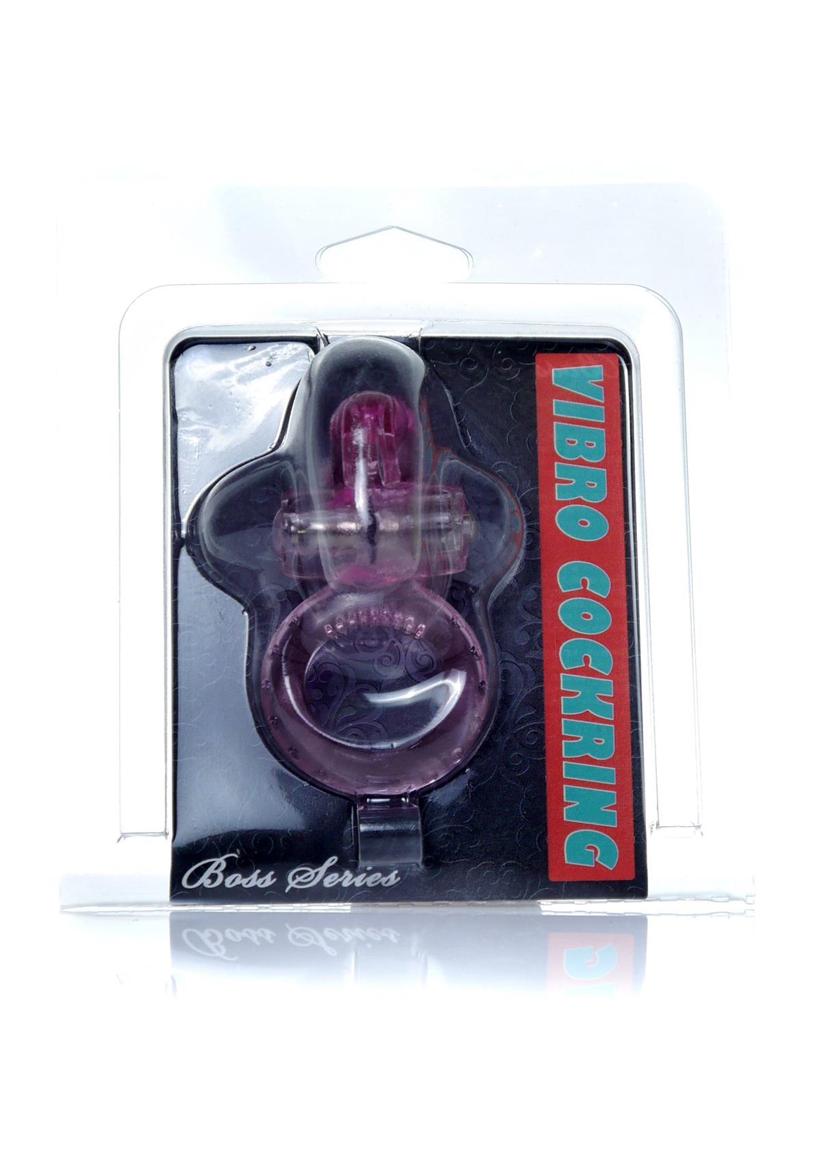 Bossoftoys - 67-00047 - Rabbit Vibrating Cockring - 7.5 cm - Pink - batteries included - packed in strong blister