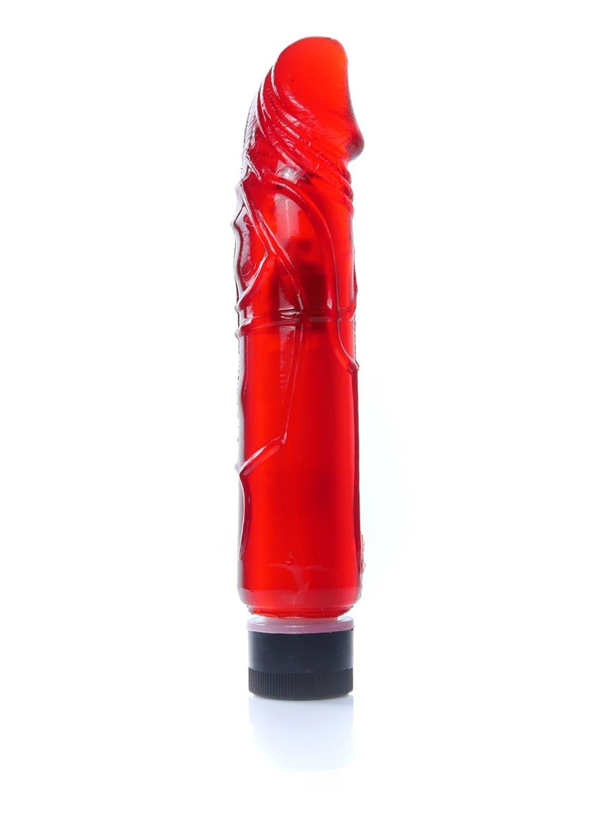 Bossoftoys - 67-00075 - Real Skin - Realistic vibrator - Juicy jelly Red - 22 m - Dia 4 cm - Multispeed
