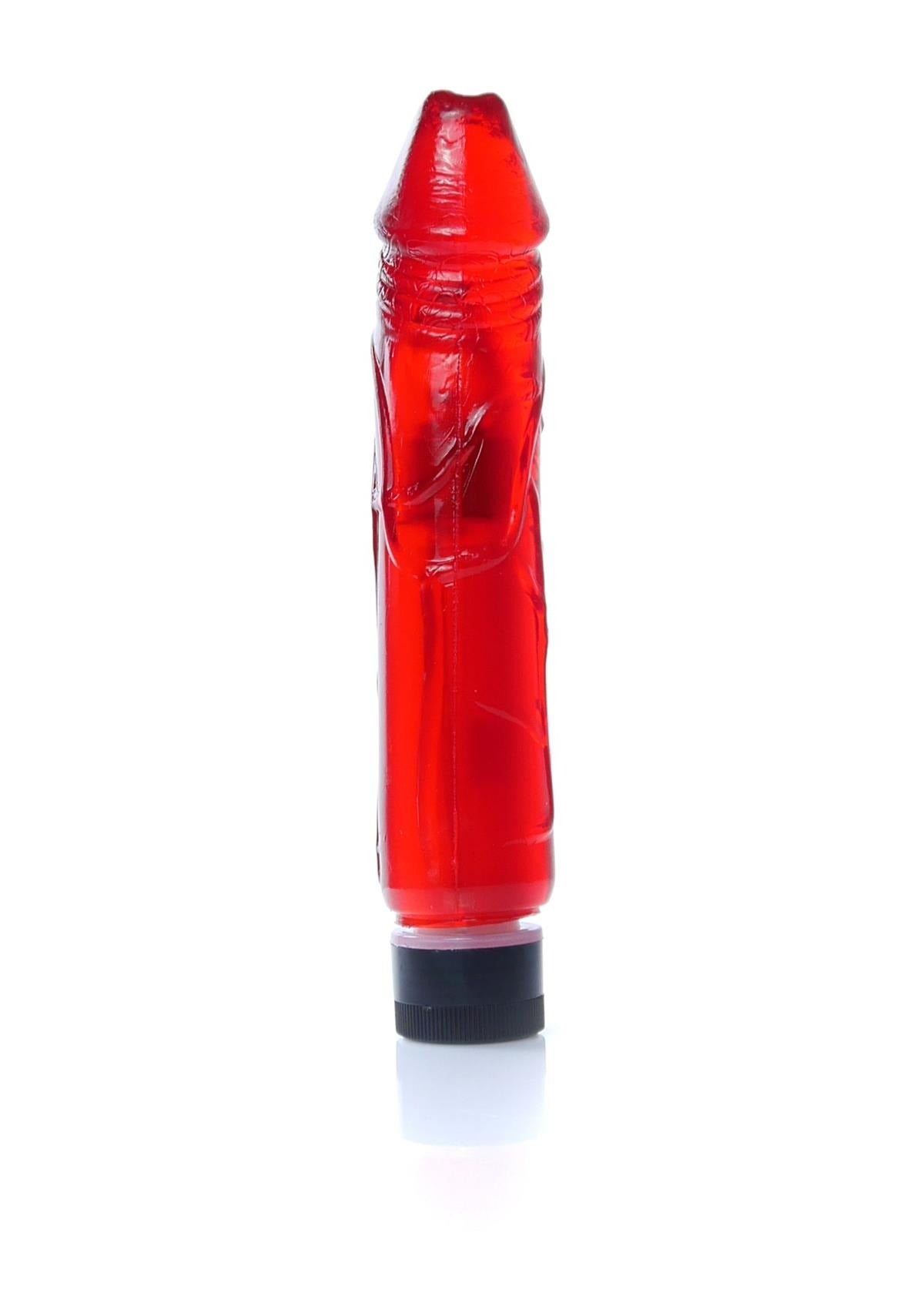 Bossoftoys - 67-00075 - Real Skin - Realistic vibrator - Juicy jelly Red - 22 m - Dia 4 cm - Multispeed