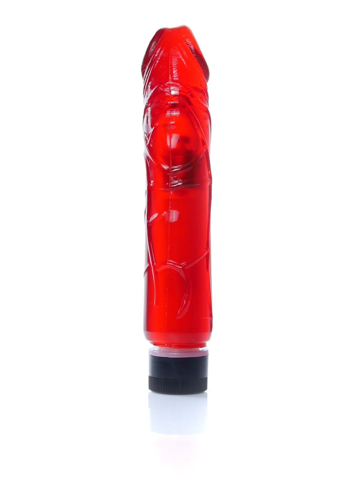 Bossoftoys - 67-00075 - Real Skin - Realistic vibrator - Juicy jelly Red - 22 m - Dia 4 cm - Multispeed