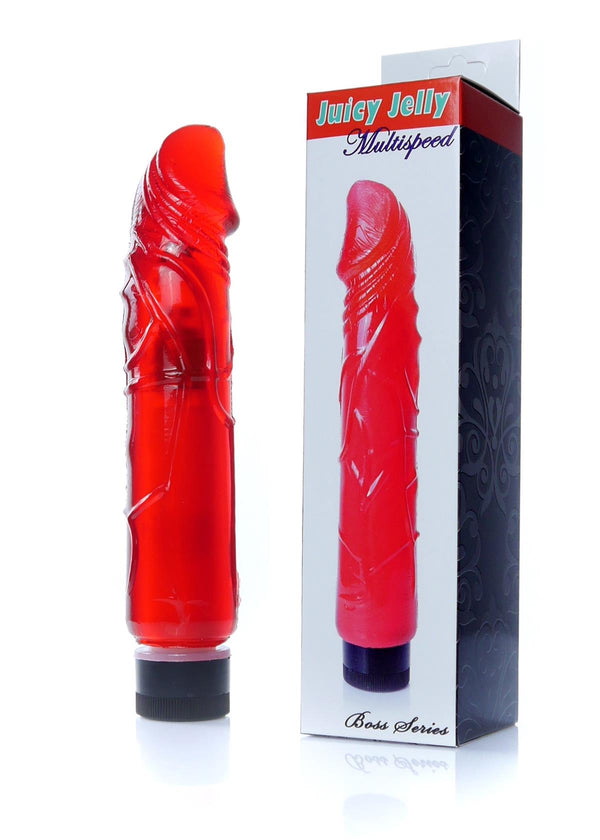 Realistische Vibrator Real Skin Rood - 22 cm
