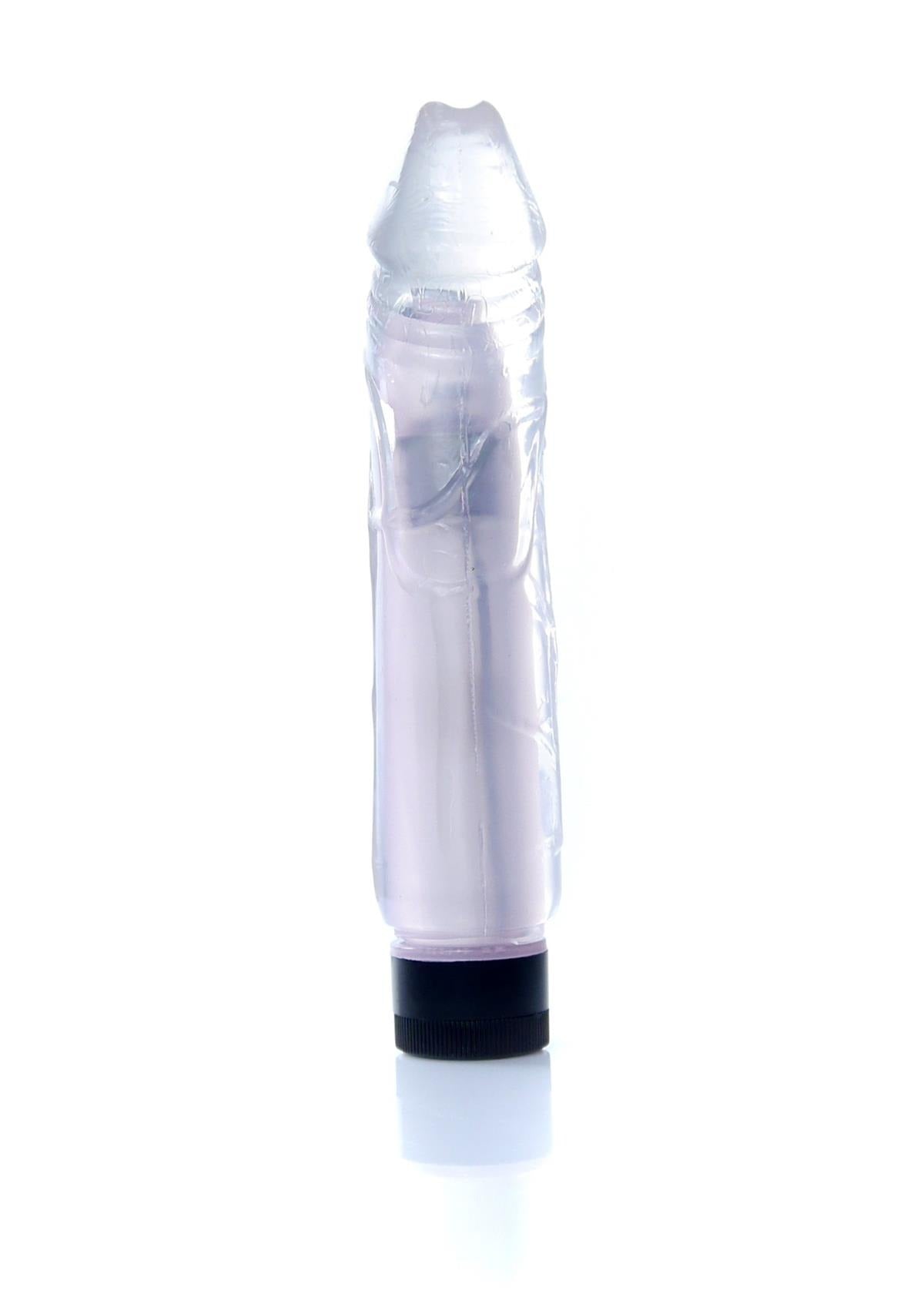 Bossoftoys - 67-00076 - Real Skin - Realistic vibrator - Juicy jelly Clear transparent - 22 m - Dia 4 cm - Multispeed