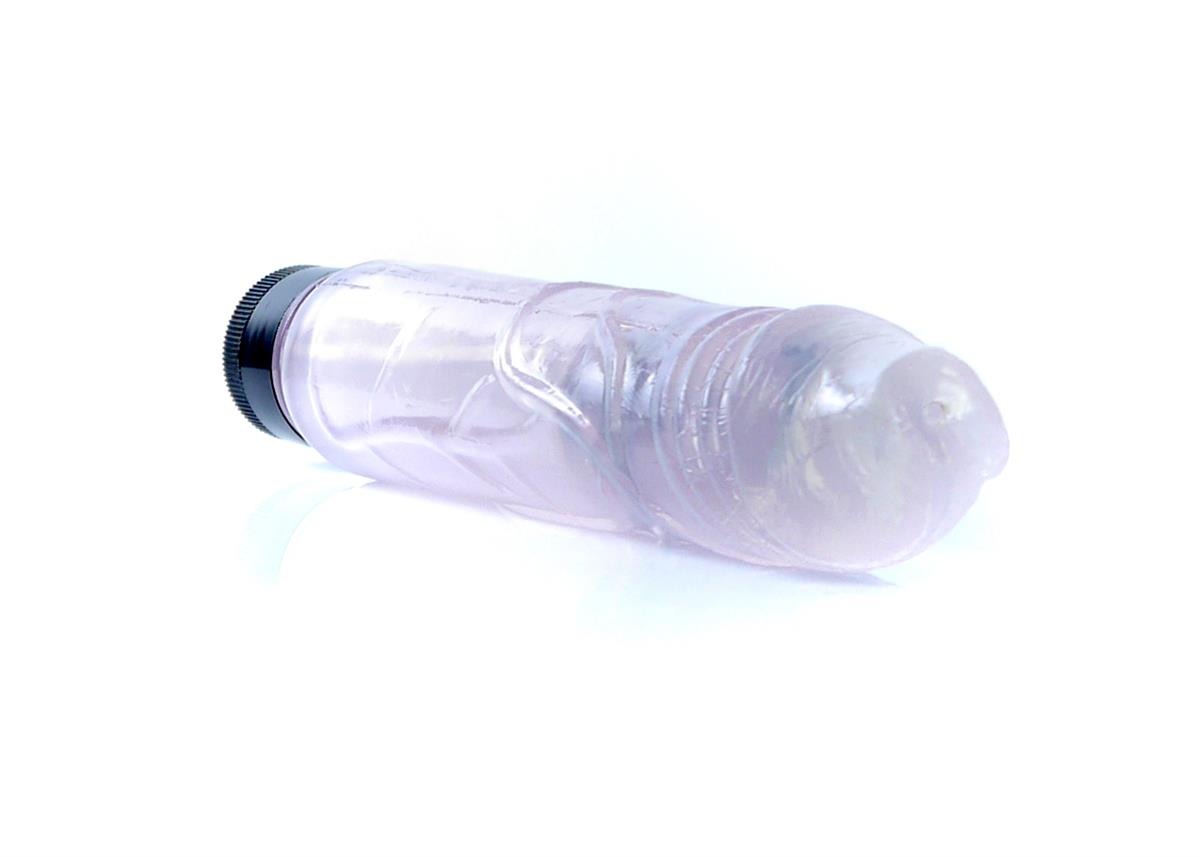 Bossoftoys - 67-00076 - Real Skin - Realistic vibrator - Juicy jelly Clear transparent - 22 m - Dia 4 cm - Multispeed