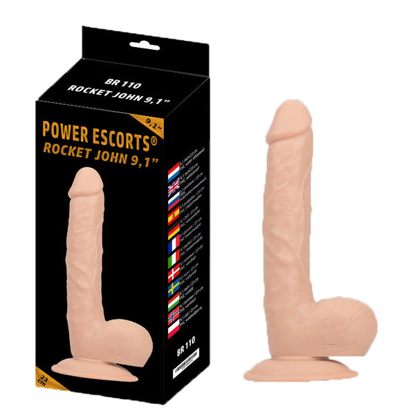 Realistische Raketen-Dildo John - 23 cm - 2 Farben