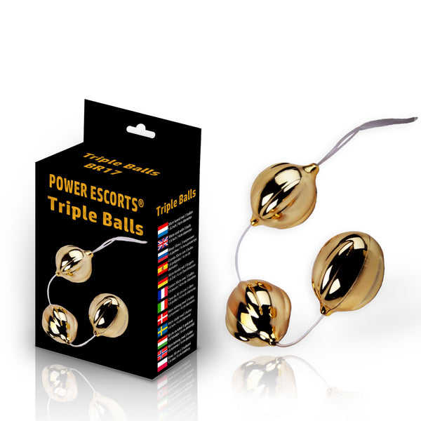Gold Triple Balls Geishaballetjes - zware uitvoering