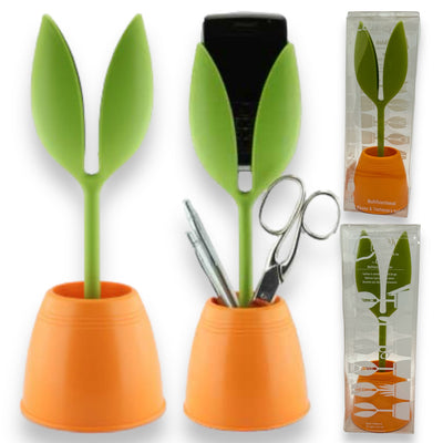 Schreibtisch-Organizer mit Handyhalterung - Pflanzendesign